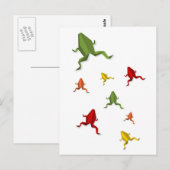 Carte Postale grenouille origami couleurs vives (Devant / Derrière)