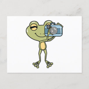 Carte Postale Grenouille photographe avec appareil photo