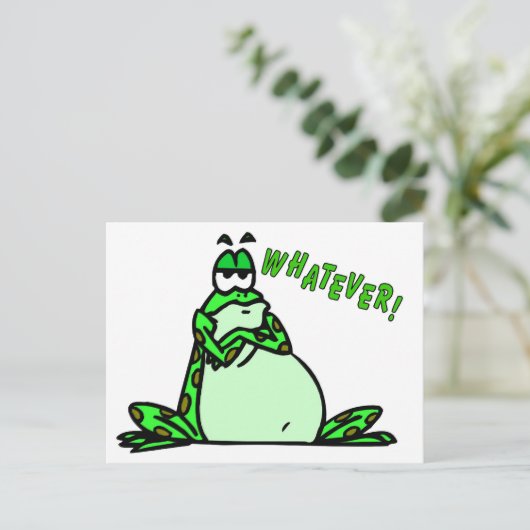 Carte Postale Grenouille quoi que (Debout devant)