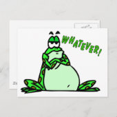 Carte Postale Grenouille quoi que (Devant / Derrière)