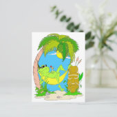 Carte Postale Grenouille relaxante (Debout devant)