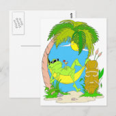 Carte Postale Grenouille relaxante (Devant / Derrière)