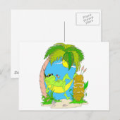 Carte Postale Grenouille relaxante (Devant / Derrière)