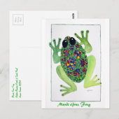 Carte Postale Grenouille rock (Devant / Derrière)