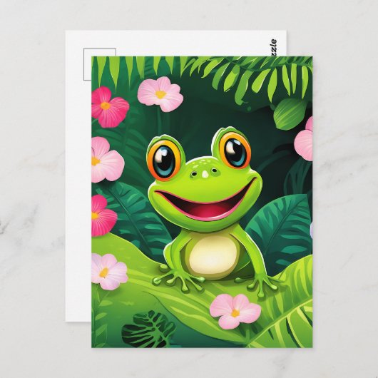 Carte Postale Grenouille sauvage de la forêt tropicale (Devant / Derrière)