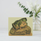Carte Postale Grenouille savon de laverie française (Debout devant)
