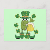 Carte Postale Grenouille St. Pats avec T-shirts et cadeaux de bi (Devant)
