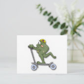 Carte Postale Grenouille sur scooter (Debout devant)