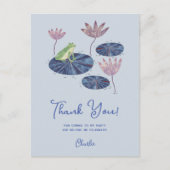 Carte Postale Grenouille sur un Merci Lily Pad Party (Devant)