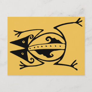 Carte Postale Grenouille tribale art animal tribal
