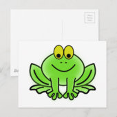 Carte Postale Grenouille verte (Devant / Derrière)
