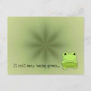 Carte Postale Grenouille verte avec des mots