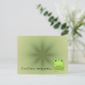 Carte Postale Grenouille verte avec devise (Debout devant)
