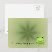 Carte Postale Grenouille verte avec devise (Devant / Derrière)