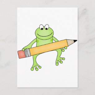Carte Postale Grenouille verte avec tee-shirts et cadeaux au cra