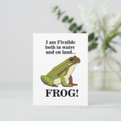 Carte Postale Grenouille Verte Drôle (Debout devant)