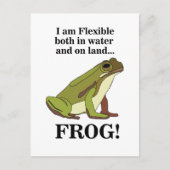 Carte Postale Grenouille Verte Drôle (Devant)