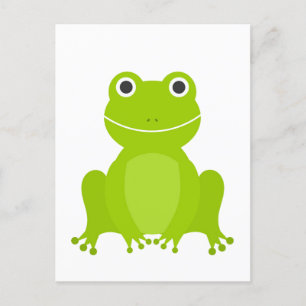 Carte Postale Grenouille verte mignonne