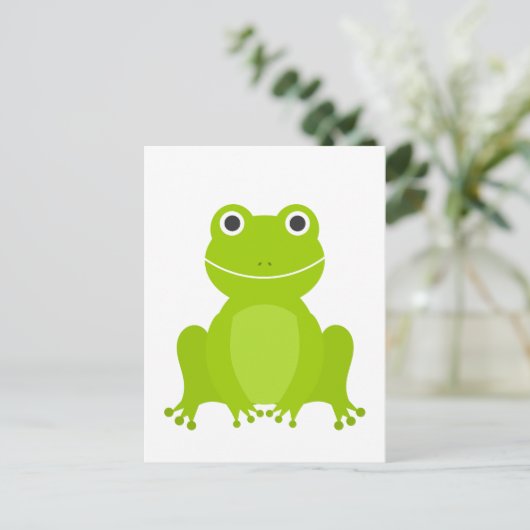Carte Postale Grenouille verte mignonne (Debout devant)