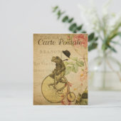 Carte postale grenouille vintage (Debout devant)