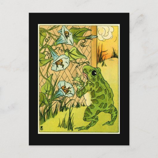 Carte Postale Grenouille Vintage adorable (Devant)