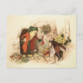 Carte postale Grenouille vintage et Bug (Devant)