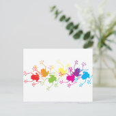Carte Postale Grenouilles arc-en-ciel (Debout devant)