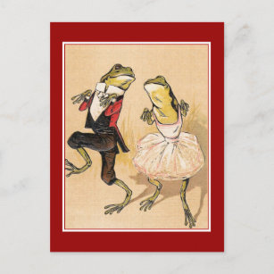 Carte Postale Grenouilles dansantes vintages