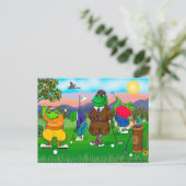 Carte Postale Grenouilles de golf - Tournoi (Debout devant)