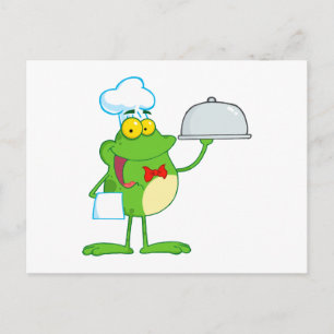 Carte Postale Grenouilles de grenouille Amphibian Drôle Chef Car