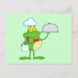 Carte Postale Grenouilles de grenouille Amphibian Drôle Chef Car