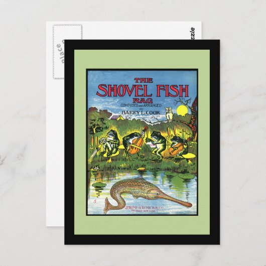 Carte Postale Grenouilles en bande (Devant / Derrière)