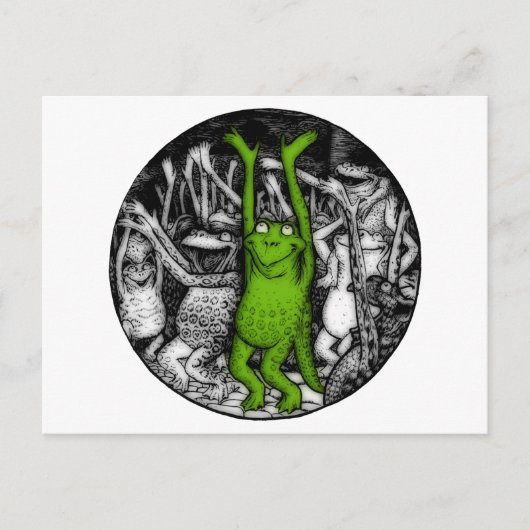 Carte Postale Grenouilles encourageantes (Devant)