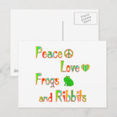 Carte Postale Grenouilles et Ribbits (Devant / Derrière)