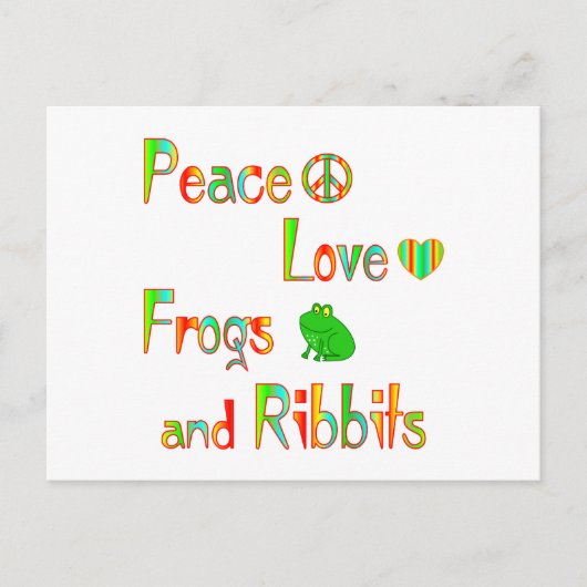 Carte Postale Grenouilles et Ribbits (Devant)