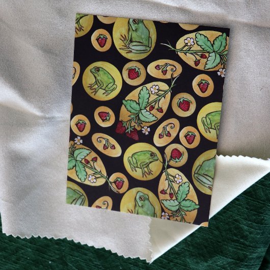 Carte Postale Grenouilles fraises pour toujours