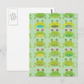 Carte Postale grenouilles funky froggy (Devant / Derrière)