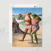 Carte postale Grenouilles vintages (Devant / Derrière)