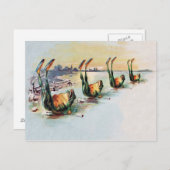 Carte postale Grenouilles vintages (Devant / Derrière)