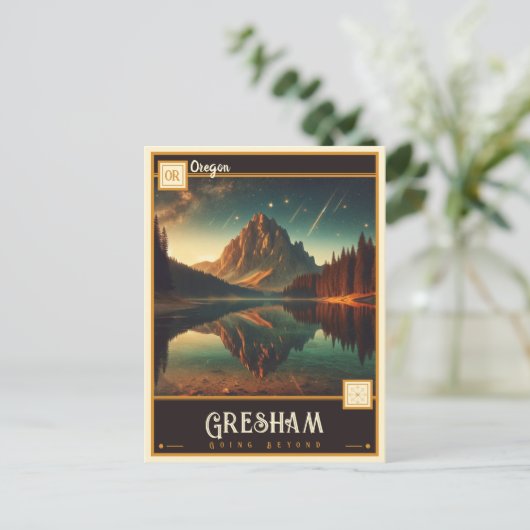 Carte Postale Gresham, Oregon | VINTAGE (Debout devant)