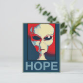 Carte Postale Grey Alien Hope (Debout devant)