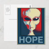 Carte Postale Grey Alien Hope (Devant / Derrière)