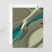 Carte Postale Grey and Blue Abstract (Devant / Derrière)