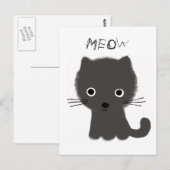 Carte Postale Grey Kitten Meow (Devant / Derrière)