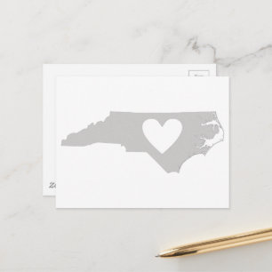 Carte Postale Grey North Carolina Coeur Carolinian Love Adore