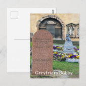 Carte Postale Greyfriars Bobby, Édimbourg (Devant / Derrière)