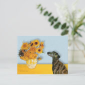 Carte Postale Greyhound (br2) - Tournesols (Debout devant)