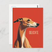 Carte Postale Greyhound Delicate Brown (Devant / Derrière)