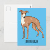 Carte Postale Greyhound dog (Devant / Derrière)
