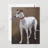 Carte Postale Greyhound Dog Art Postcard (Devant / Derrière)